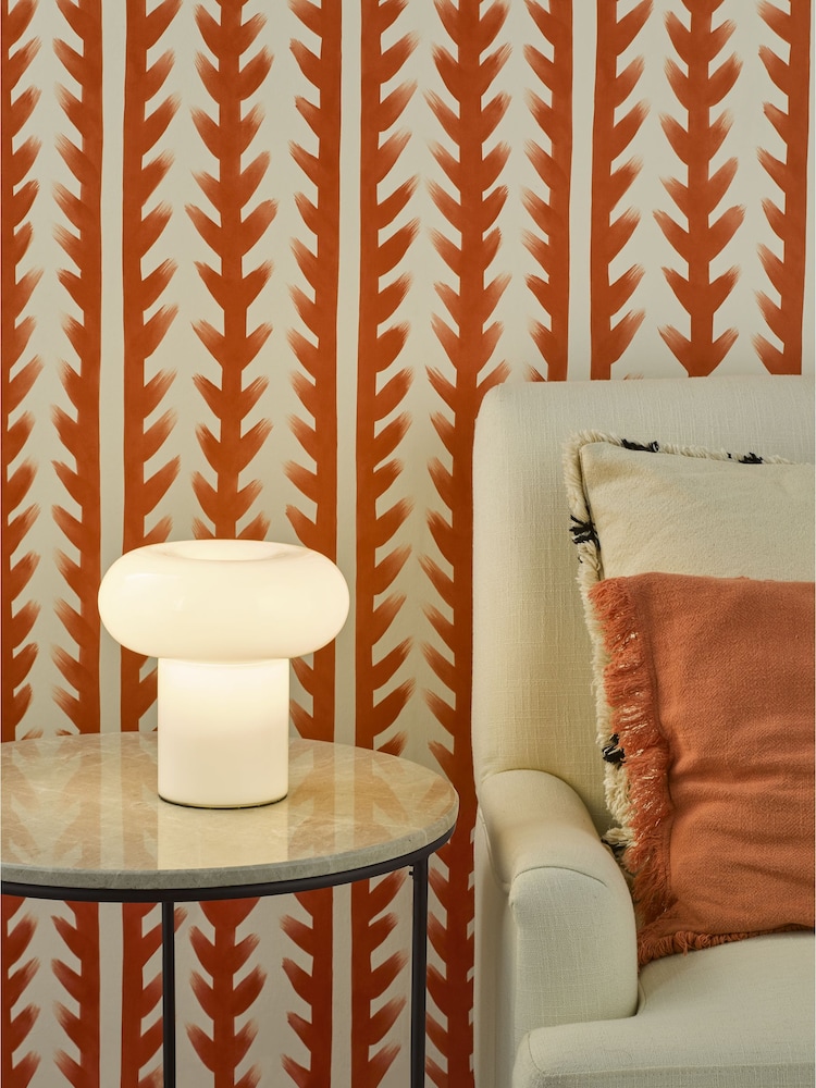 Dar Lighting White Glass Kaja Table Lamp - Image 1 of 6