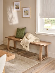 Natural Hector Hector Mango Wood Dining Bench - Image 1 of 7