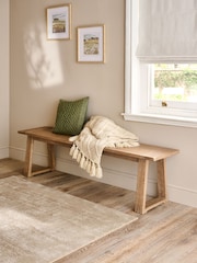Natural Hector Hector Mango Wood Dining Bench - Image 2 of 7