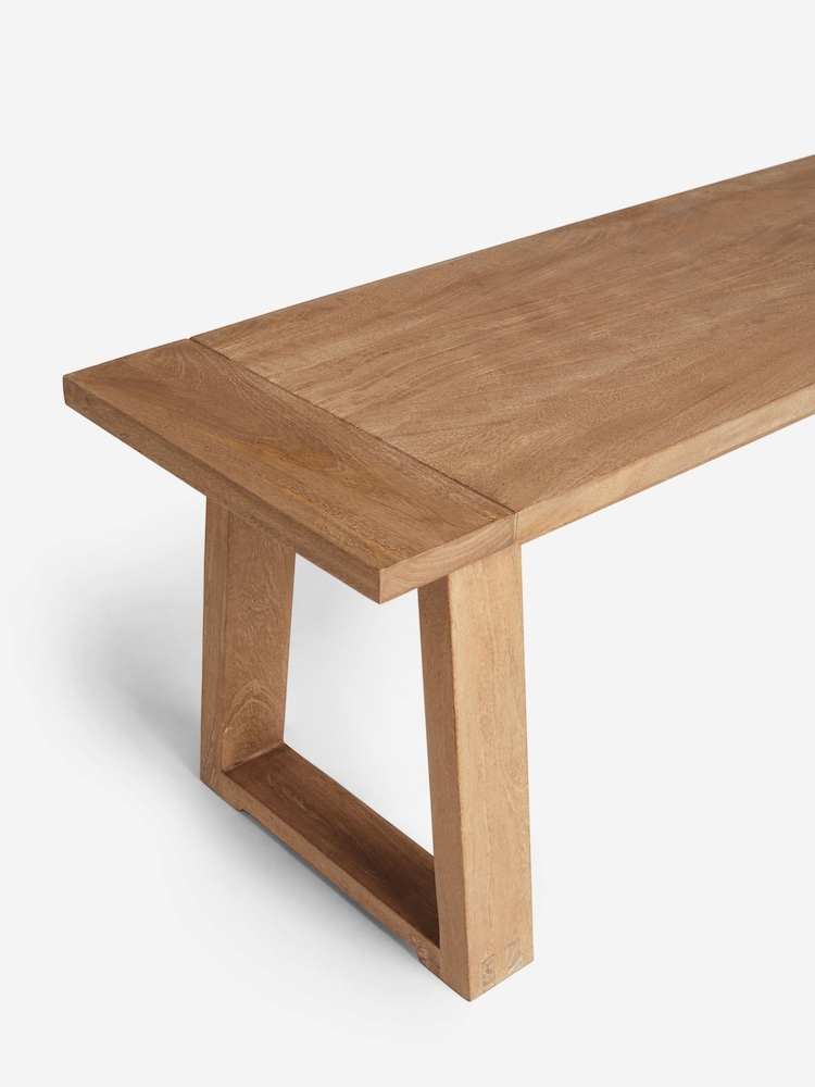 Natural Hector Hector Mango Wood Dining Bench - Image 7 of 7