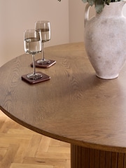 Dark Natural Smoked Oak Conway 4-6 Seater Dining Table - Image 5 of 6
