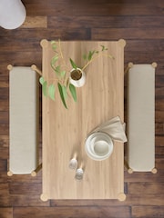 Natural Light Noa Storage Dining Table and Bench Set - Image 2 of 10