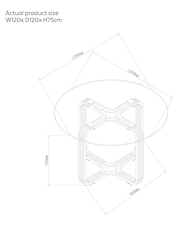 Chrome and Glass Kai Glass 4 Seater Dining Table - Image 5 of 9