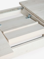 White Bronx Oak Effect Rectangle 6 to 8 Seater Extending Dining Table - Image 11 of 11