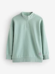 Sage Green Ottoman Funnel Sweat Top - Image 1 of 1