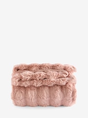 Light Pink Aspen Faux Fur Throw - Image 4 of 4