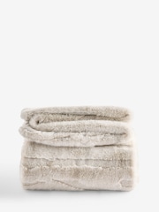 Ivory Tiger Cut Faux Fur Throw - Image 5 of 5