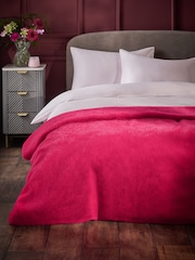 Fushsia Pink Fuzzy Faux Fur Throw - Image 1 of 4