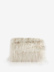 Ivory Feather Faux Fur Throw - Image 4 of 4