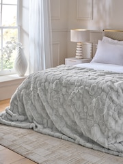 Grey Carved Pebble Throw - Image 1 of 5