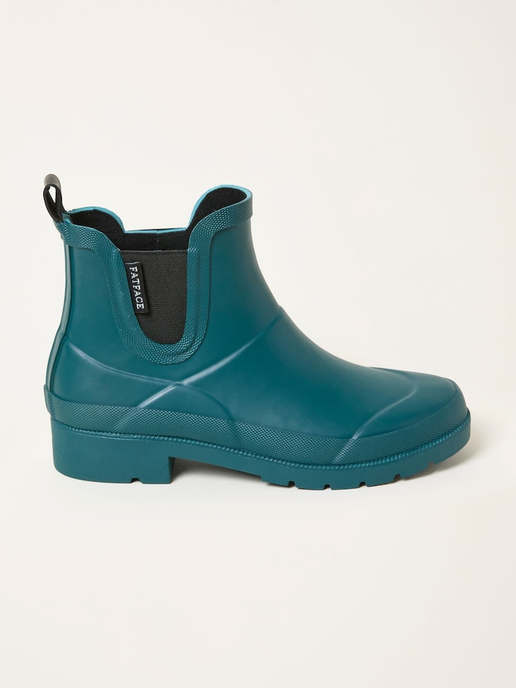 FatFace Teal Blue Rubber Ankle Welly - Image 1 of 3