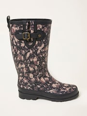 FatFace Black Rubber Printed Welly - Image 1 of 3