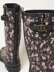 FatFace Black Rubber Printed Welly - Image 2 of 3
