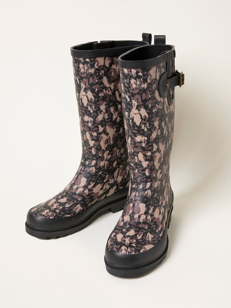 FatFace Black Rubber Printed Welly - Image 3 of 3