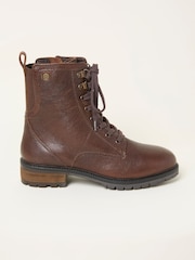FatFace Margot Chocolate Brown Leather Boot - Image 1 of 3
