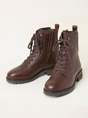 FatFace Margot Chocolate Brown Leather Boot - Image 3 of 3