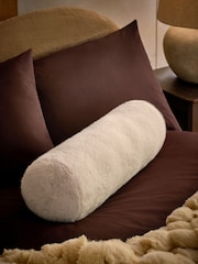 Ivory Cosy Plush Faux Fur Cushion - Image 1 of 3