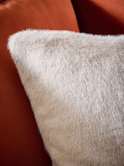 Ivory 50 x 50cm Cosy Plush Faux Fur Cushion - Image 2 of 5