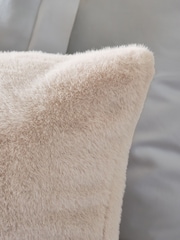 Ivory 40 x 59cm Cosy Plush Faux Fur Cushion - Image 2 of 5