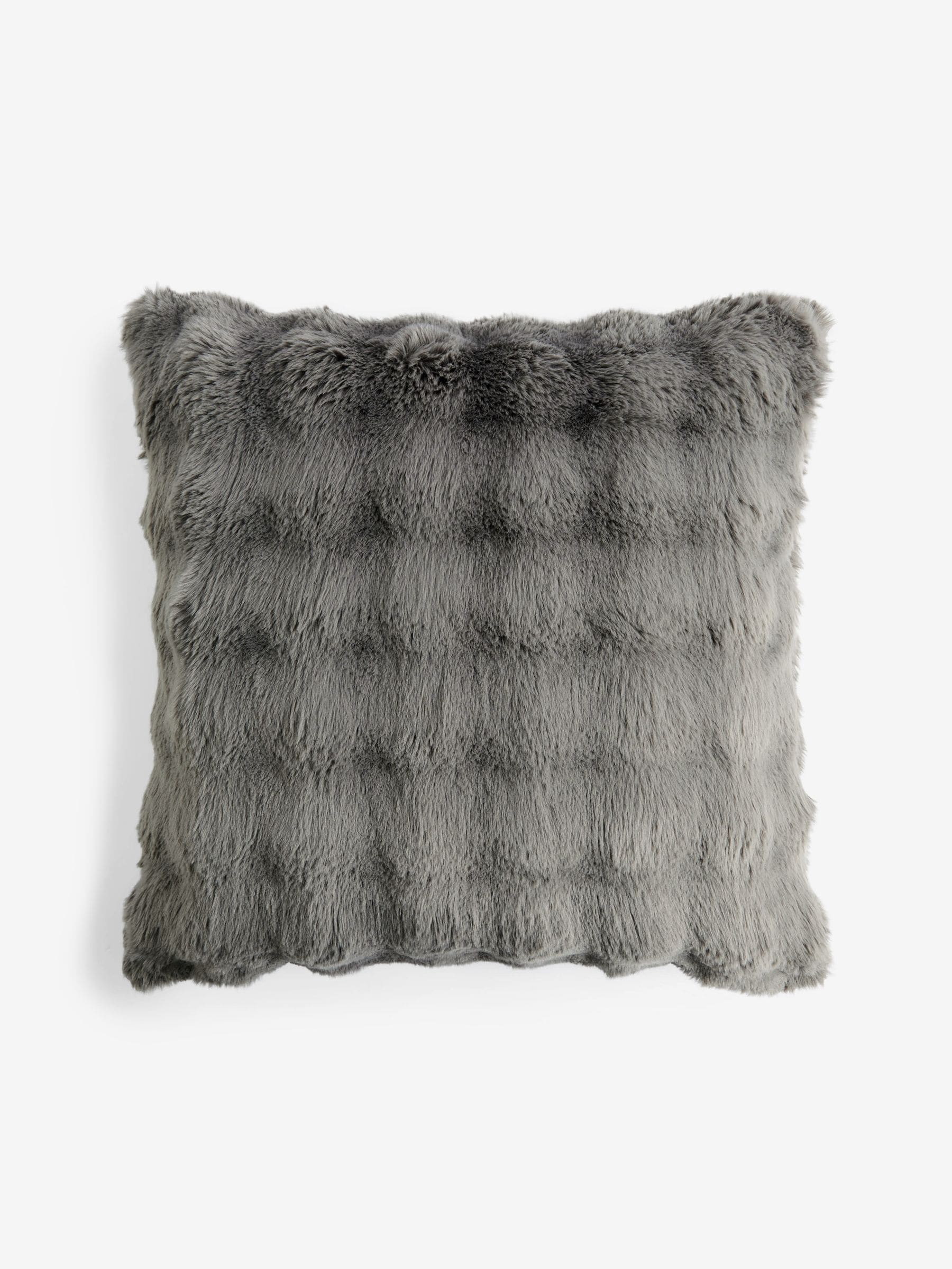 Buy Charcoal Grey 59 x 59cm Aspen Faux Fur Cushion from Next USA