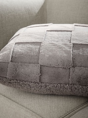 Grey 59 x 59cm Jasper Checkerboard Cushion - Image 2 of 6