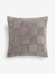 Grey 59 x 59cm Jasper Checkerboard Cushion - Image 3 of 6