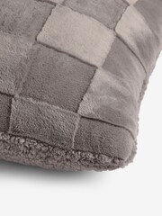 Grey 59 x 59cm Jasper Checkerboard Cushion - Image 5 of 6