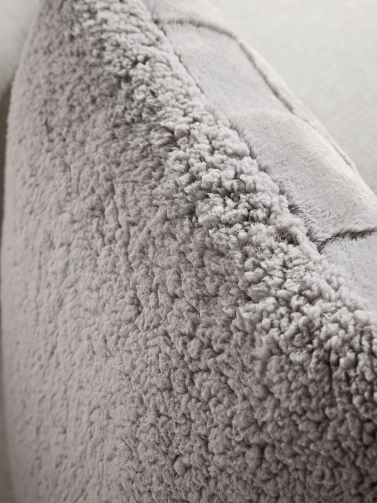 Grey 59 x 59cm Jasper Checkerboard Cushion - Image 6 of 6