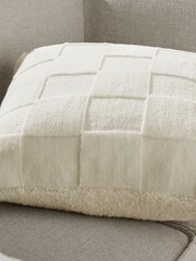 Ivory 59 x 59cm Jasper Checkerboard Cushion - Image 2 of 5