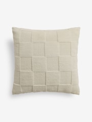 Ivory 59 x 59cm Jasper Checkerboard Cushion - Image 4 of 5