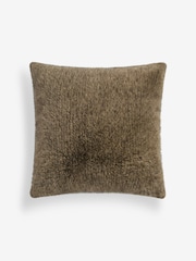 Brown 59 x 59cm Bear Faux Fur Cushion - Image 4 of 6