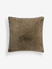Brown 59 x 59cm Bear Faux Fur Cushion - Image 5 of 6
