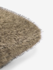 Brown 59 x 59cm Bear Faux Fur Cushion - Image 6 of 6