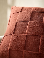 Orange 59 x 59cm Jasper Checkerboard Cushion - Image 2 of 6