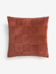 Orange 59 x 59cm Jasper Checkerboard Cushion - Image 4 of 6