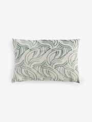 Blue 40 x 59cm Cut Velvet Spot Cushion - Image 3 of 5