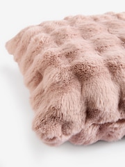 Pink 59 x 59cm Aspen Faux Fur Cushion - Image 6 of 6
