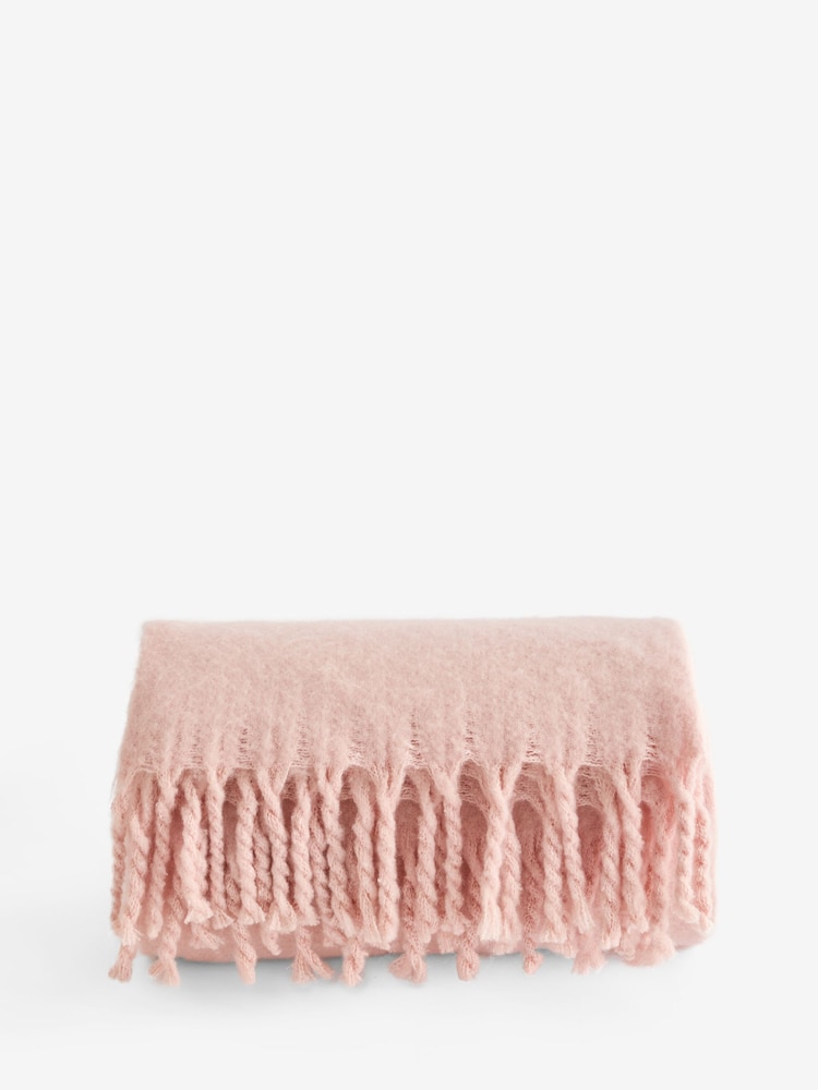 Pink Embroidered Candycane Cosy Throw - Image 1 of 2