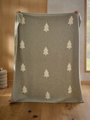 Grey Tufted Borg Tree Throw - Image 4 of 5