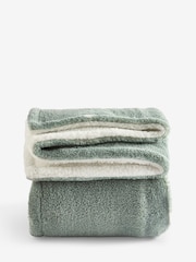 Teal Blue Christmas Gonk Borg Fleece Throw - Image 1 of 1