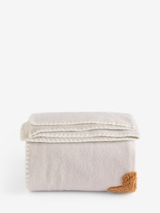 Light Natural Gingerbread Borg Fleece Throw - Image 1 of 1