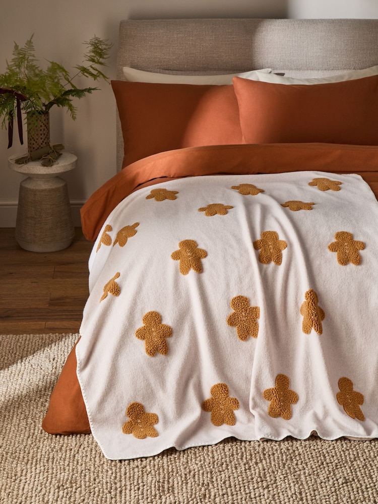 Light Natural Gingerbread Borg Fleece Throw - Image 1 of 5 Light Natural Gingerbread Borg Fleece Throw - Image 1 of 5