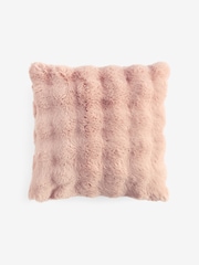 Pink 50 x 50cm Aspen Faux Fur Cushion - Image 5 of 6