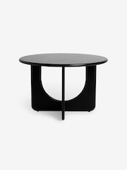 MADE.COM Black Mango Wood Arlo 4 Seater Round Extending Dining Table - Image 1 of 2