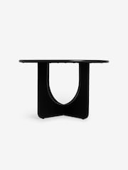 MADE.COM Black Mango Wood Arlo 4 Seater Round Extending Dining Table - Image 2 of 2