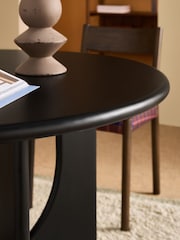 MADE.COM Black Mango Wood Arlo 4 Seater Round Dining Table - Image 3 of 6