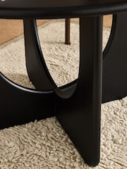MADE.COM Black Mango Wood Arlo 4 Seater Round Dining Table - Image 4 of 6