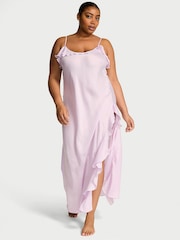Victoria's Secret Delicate Violet Purple Silky Flutter Ruffled Slip Dress - Image 1 of 4