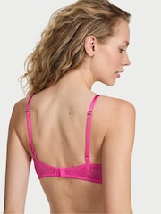 Victoria's Secret Ultra Pink Add 2 Cups Push Up Bombshell Rose Lace Bra - Image 2 of 2