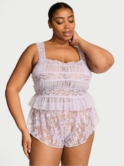 Victoria's Secret Feather Purple Lace Cami & Flutter Short Set - Image 1 of 3